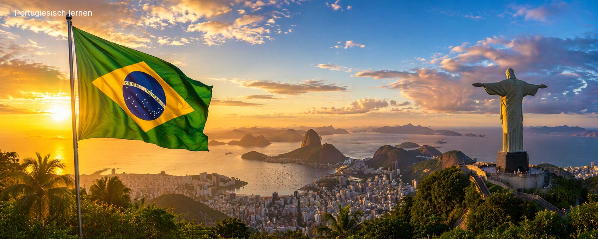 Brasilien – Christusstatue in Rio de Janeiro und tropische Landschaft